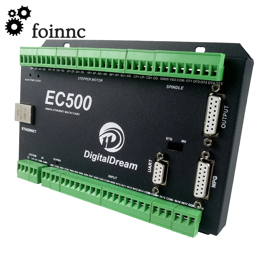 CNC Mach3 Ethernet датчик движения EC500 460 кГц 3/4/5/6 осевая карта управления движением для
