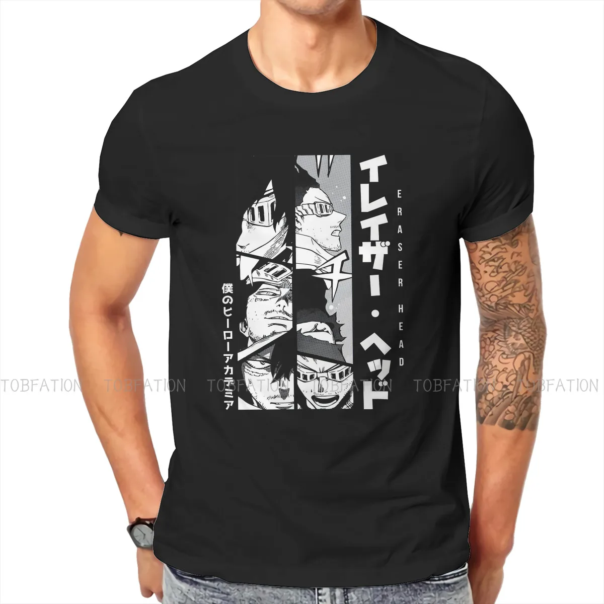 

Eraser Head My Hero Academia Izuku Cartoon Japan Anime Comic T Shirt Big size O-Neck TShirt Big sales Harajuku Men's Clothes