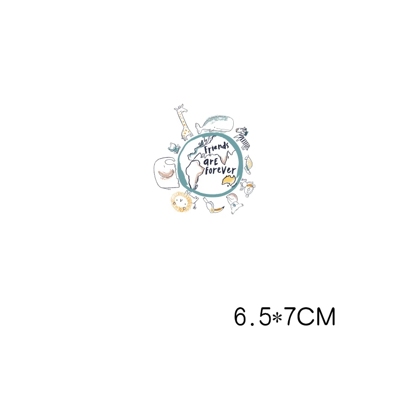 Космическая земля животное дружба теплопередача для одежды железо на тепловых