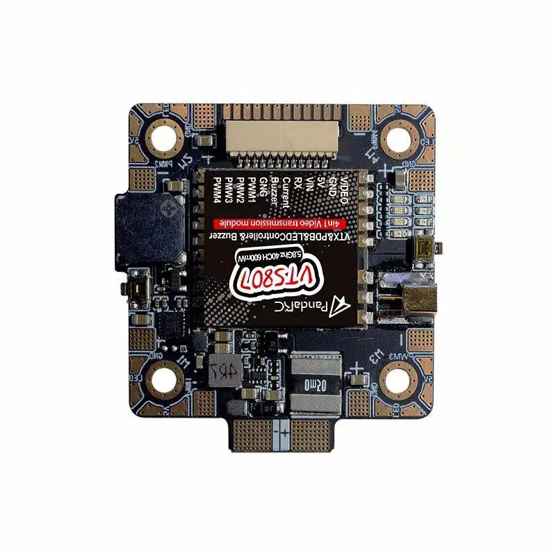 

PandaRC VT5807 40CH 25-600mw 2-6S SmartAudio VTX Built-in PDB 85db Buzzer BEC LED Controller 4S-6S for FPV 210 250 Racing Drones