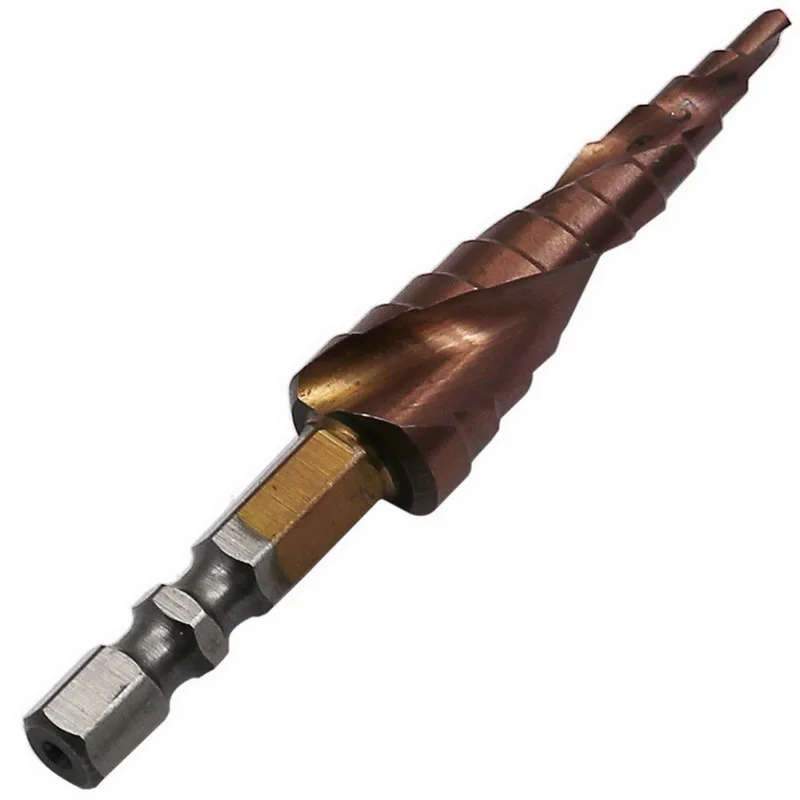 

HSS-Co M35 Cobalt Step Drill Bit 3-13mm Step Drill 1/4 Inch Hex Shank Woodworking Bits Stainless Steel Hole Saw Hole Cutter