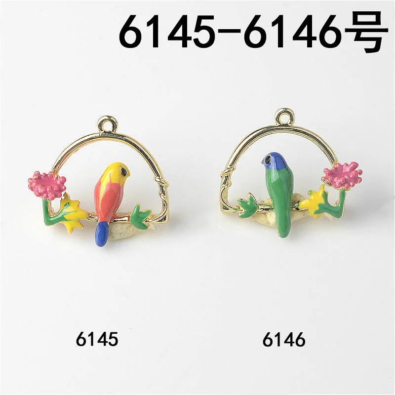 

10pcs/lot 21*22mm Material Enamel Flying Bird on Branch Charm Oil Color Alloy Gold Zinc Alloy Vintage Metal Animals