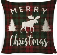 merry christmas cartoon pillow home use linen cushion room decoration