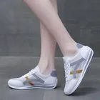Женские кроссовки 2021, Весенняя женская белая обувь, женская повседневная обувь из искусственной кожи, удобная дышащая женская обувь
