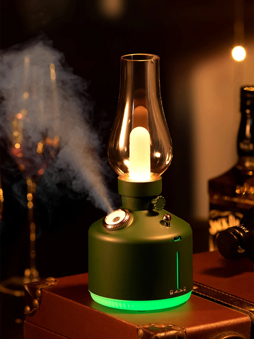 

Увлажнитель воздуха в стиле ретро со светодиодной подсветильник кой и USB-портом