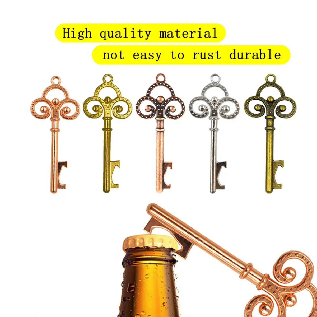 

Vintage Metal Skeleton Key Beer Bottle Opene Tags Wedding Favors Gifts Party Decoration Favors Kitchen Gadgets Accessries 10 PCS