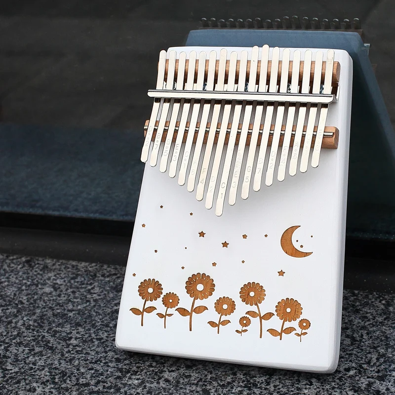 Пианино KERUS 17 teclas Kalimba pulgar hecho por una sola placa de madera alta calidad cuerpo instrumento musicalde caoba|Пианино| |