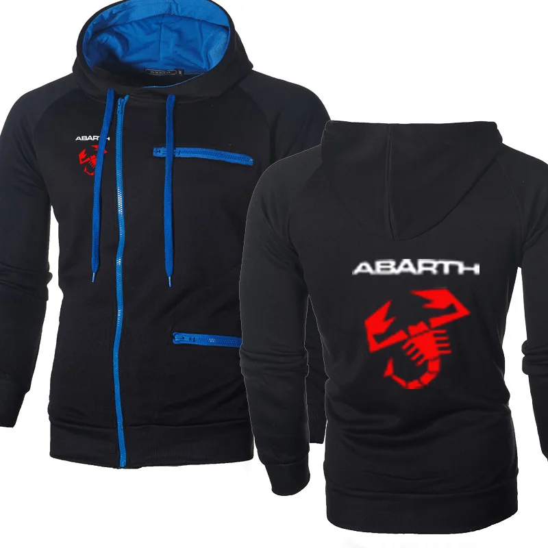 Толстовки с капюшоном и Для мужчин автомобиль Abarth логотип печати Повседневное в стиле хип хоп Харадзюку из