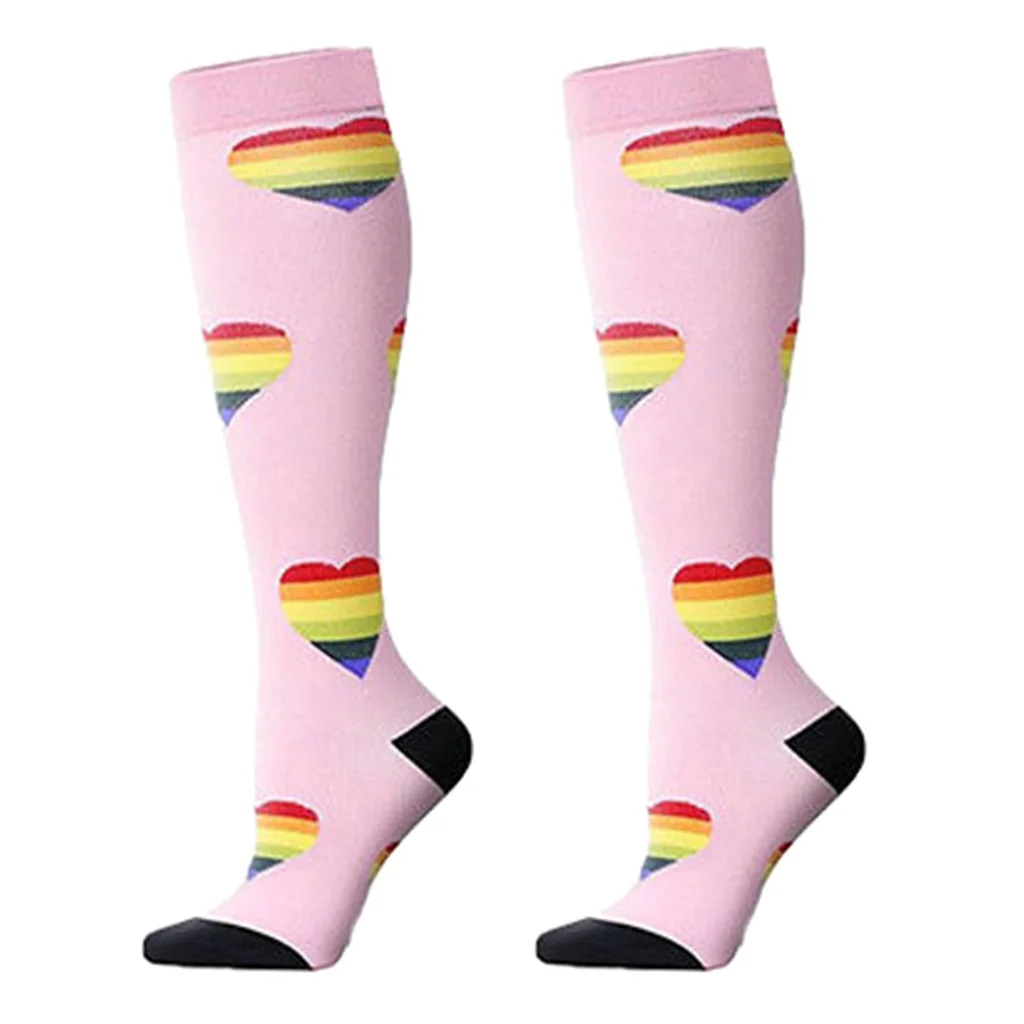 1 пара женские спортивные носки с поддерживающими рукавами розовые синие серые M/S