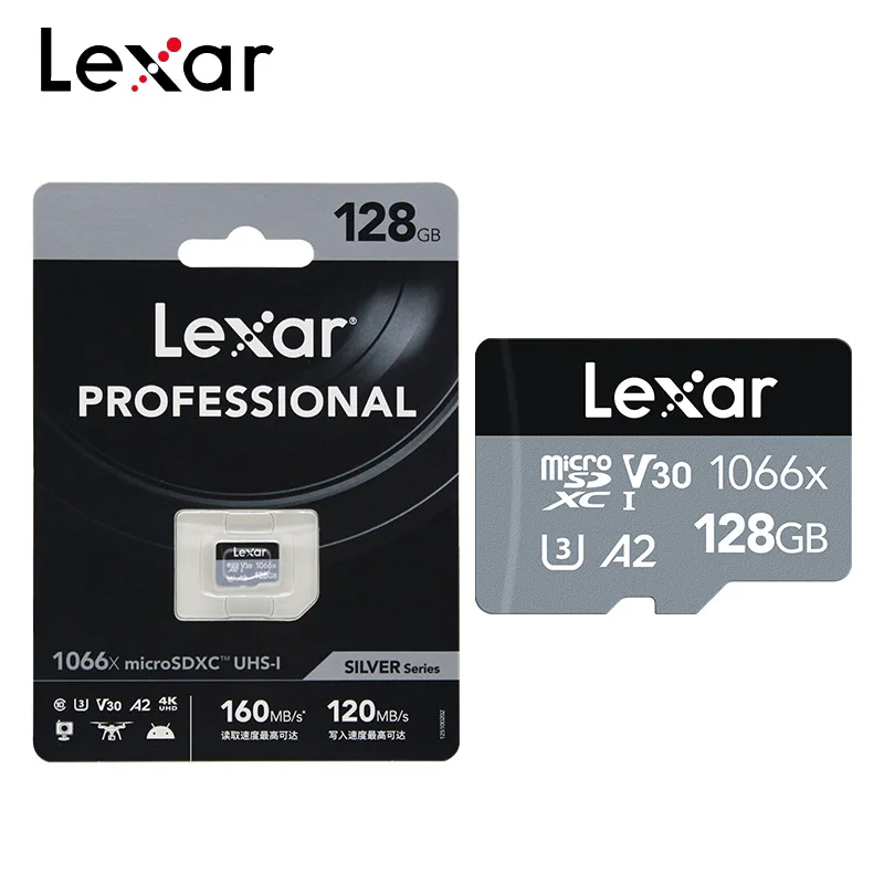 Lexar Professional 1066x Memory Card 128GB 256GB Class 10 High Speed A2 V30 Micro SD Card 64GB U3 UHS-I TF Microsd Card