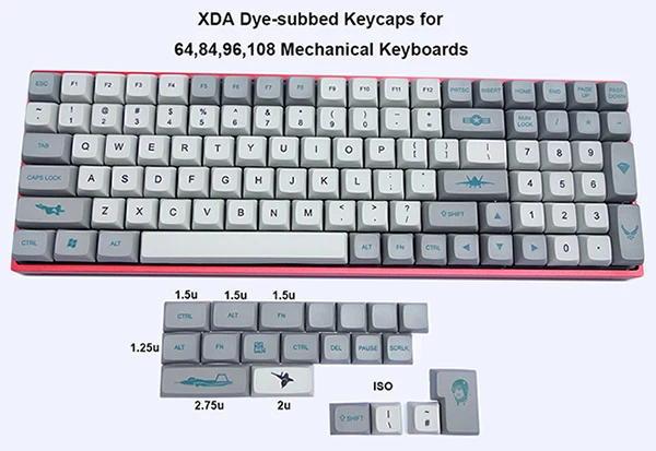 120-key 120-key F-22 XDA PBT Dye-subbed keycaps ANSI ISO для Cherry MX переключатели для 64 84 87 96 104 108 механическая клавиатура - Цвет: 120-key