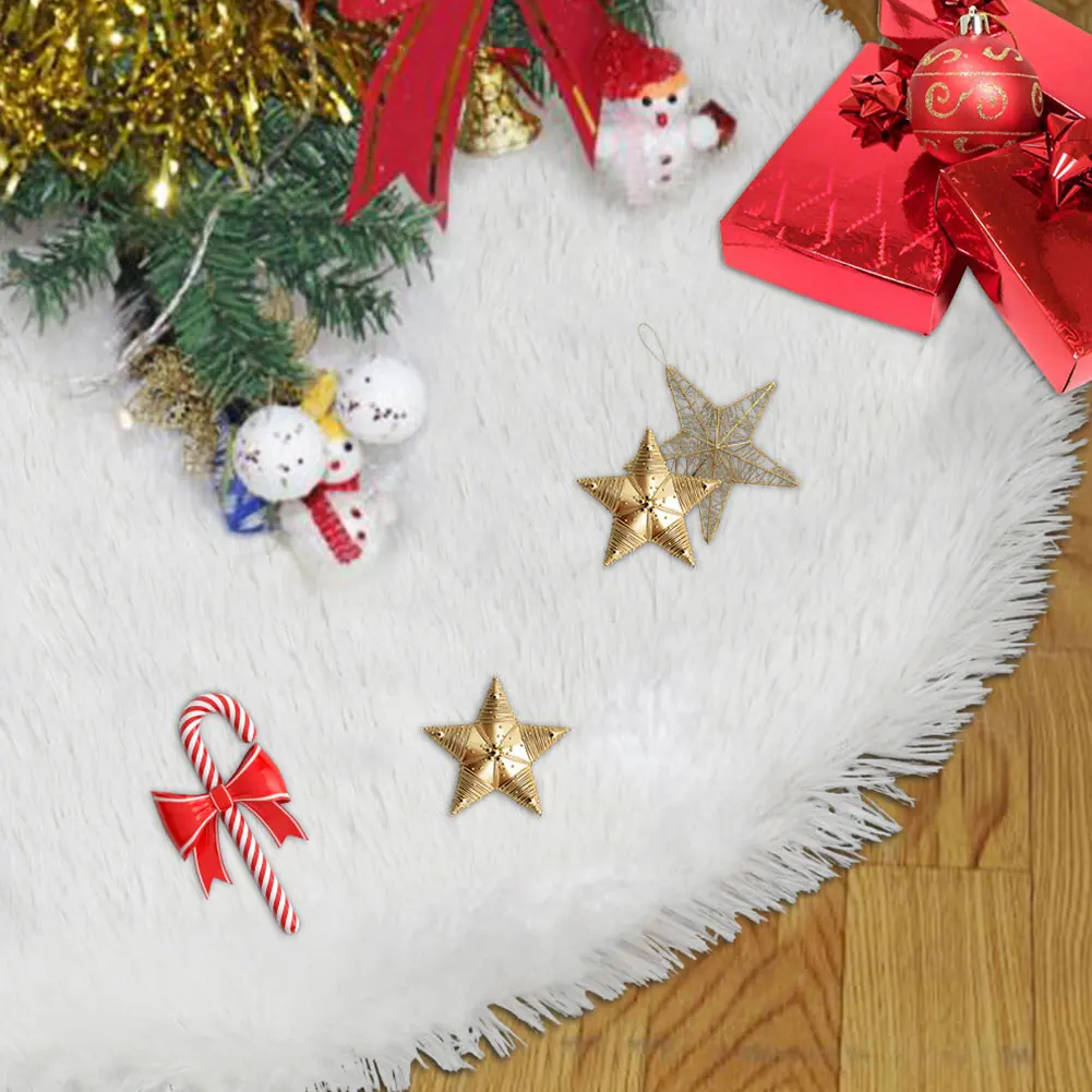 

Artificial Floor Mat Indoor Christmas Tree Skirt Winter Carpet Large Festival Atmosphere Home Decor Base Cover Party Supplies