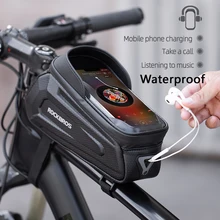 ROCKBROS Bike Bag Cell Phone Holder Mount For MTB Waterproof Cycling Front Frame Handlebar Pack Tools Basket Bicycle Accessories