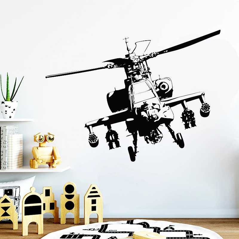 

Airplane Plane Wall Decal Army Large Helicopter Wall Sticker Boy Room Bedroom Nursery Decoration Vinyl Wall Decor Mural X799