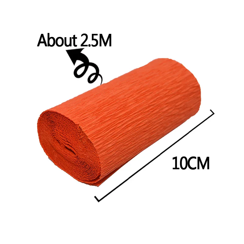 250*25cm 250*50cm 250*15cm 250*10cm Crepe Paper Roll Origami Crinkled DIY Flower Gift Wrapping Scrapbooking Material | Дом и сад