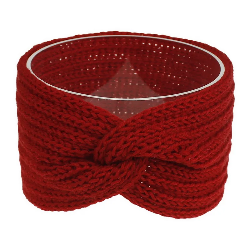 New Knitted Knot Cross Headband For Women Autumn Winter Girls Hair Accessories Headwear Elastic Band Solid | Спорт и развлечения