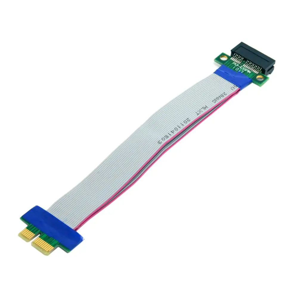 

PCI-E Express 1X Slot Riser Card Extender Extension Ribbon Flex Relocate Cable 20cm