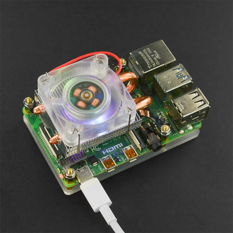 

Цветной охлаждающий вентилятор Aispark для Raspberry Pi