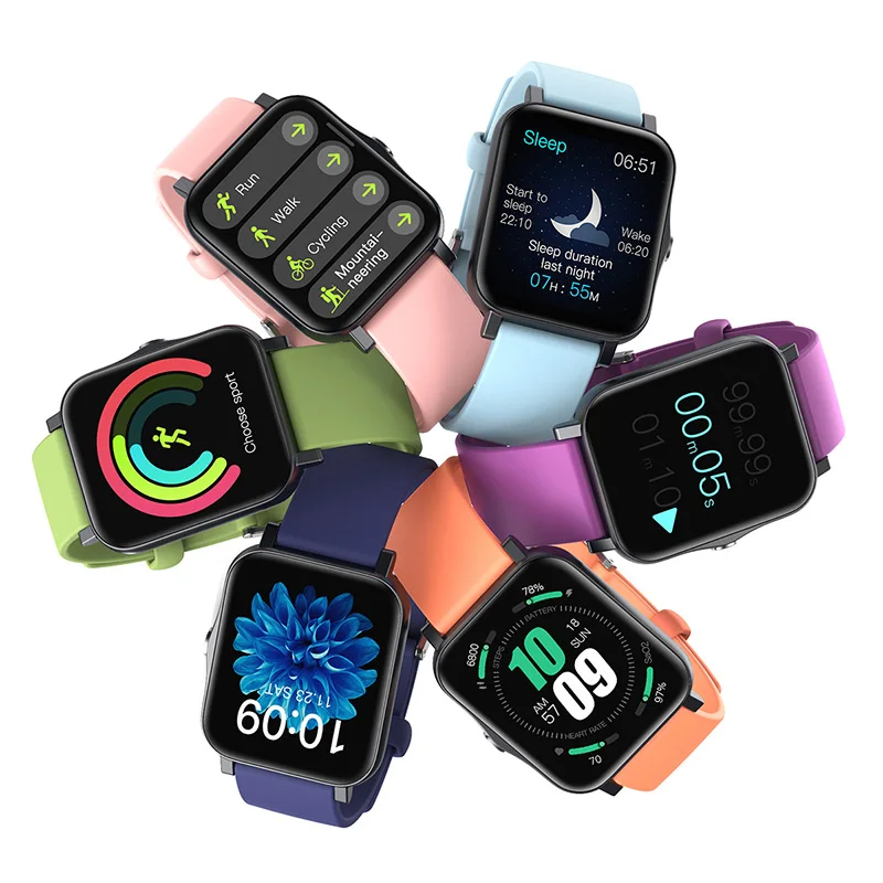 Смарт часы с большим экраном 1 7 дюйма мониторинг здоровья спортивный новинки Push