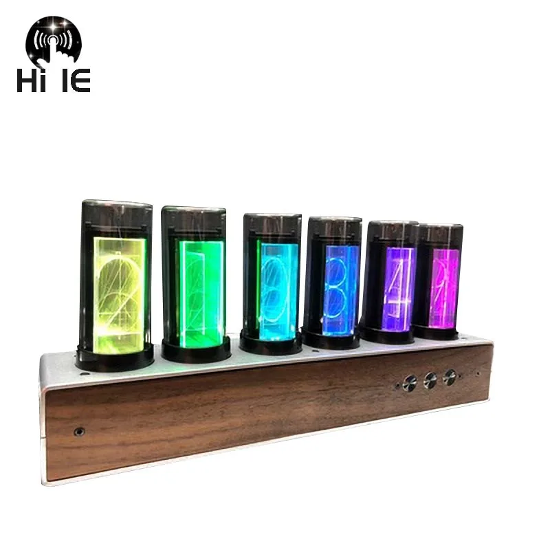 Цифровые часы-трубка RGB светящиеся в стиле стимпанк тяжелый металл ретро