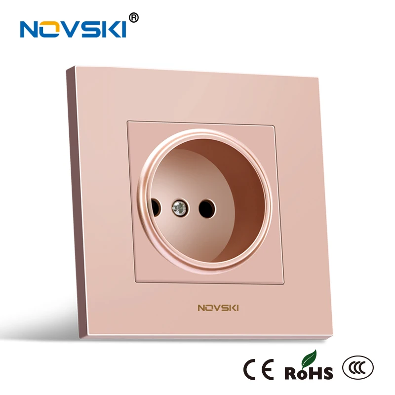 NOVSKI 2019 EU Standard 16A Plug Switch Wall Socket Flame Retardant PC Panel AC 110-250V Power CE RoHS Certified | Обустройство дома