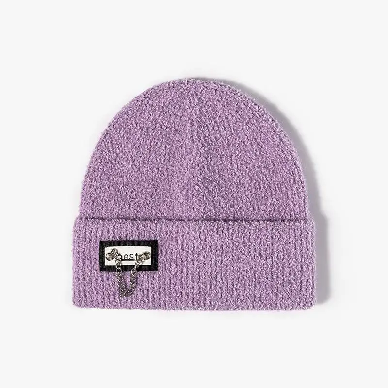 

Осень-зима 2021, плотная вязаная шапка с акриловыми буквами, теплая шапка, шапочки, Шапка-бини для мужчин и женщин 62