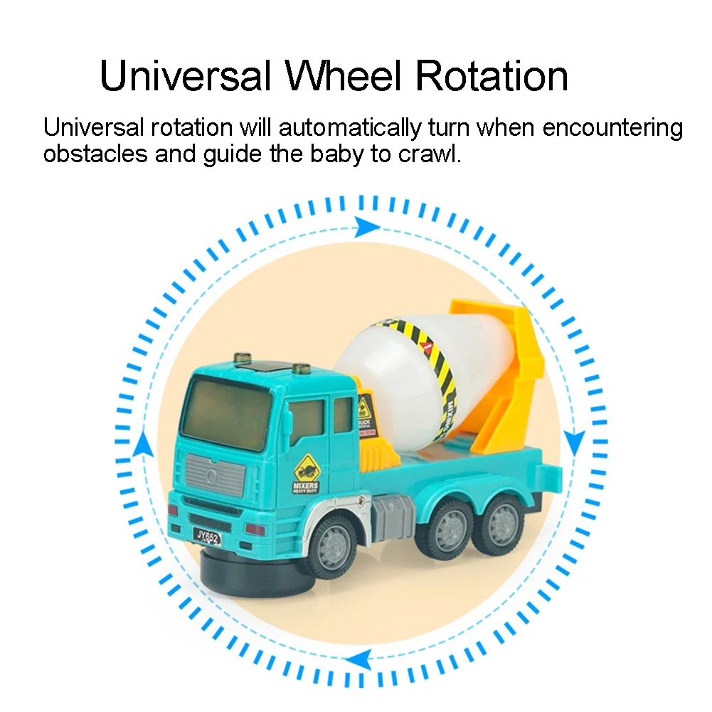 1:43 Diecast Engineering Toy Multi-directional Lighting Oil Tanker Loader Mixer Truck Model Kids Electric Car Toy
