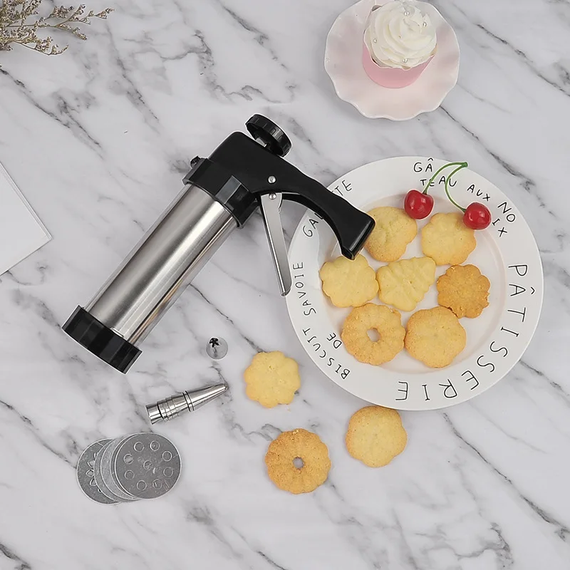 Cookie Press Kit Gun Machine Biscuit Maker Cake Decoration Molds Pastry Piping Nozzles Kitchen Tools Bakeware | Дом и сад