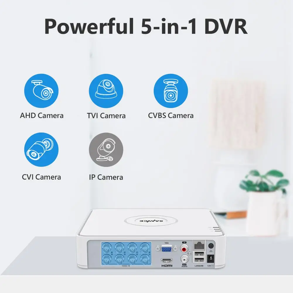 SANNCE 8CH 1080N DVR CCTV Системы 4 шт. 1080P Купольные Камеры видеонаблюдения ИК Крытая