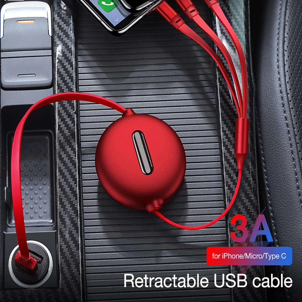 3 в 1 usb type C Micro USB кабель для IP c Android зарядный 120 см А Быстрая зарядка креативный три