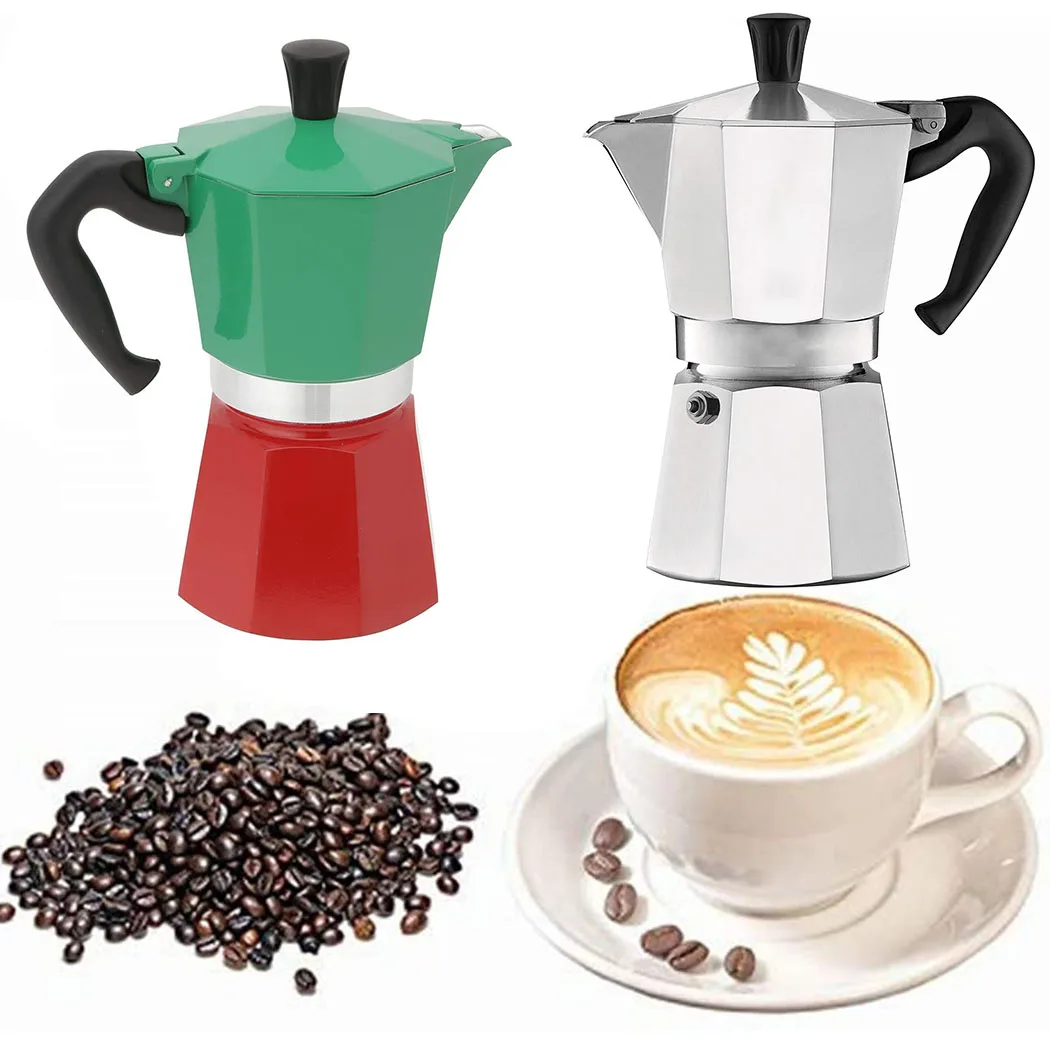 

Stovetop Coffee pot 300ml Machine pot 6 Cups Kitchen Appliance Aluminum