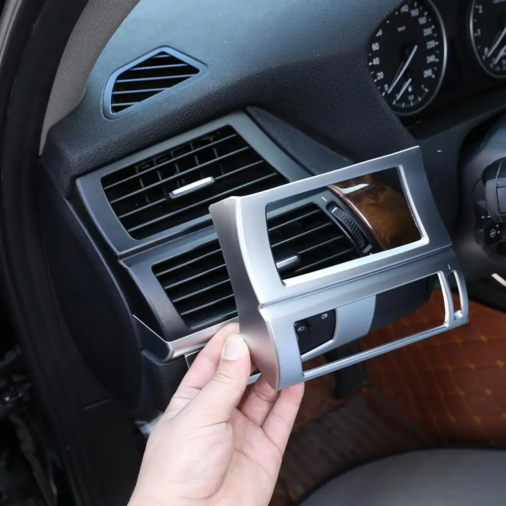 

2pcs Chrome Style ABS Plastic for BMW X5 X6 E70 E71 2008-2013 Year Car Front Side Air Conditioning Vent Frame Trim Accessories