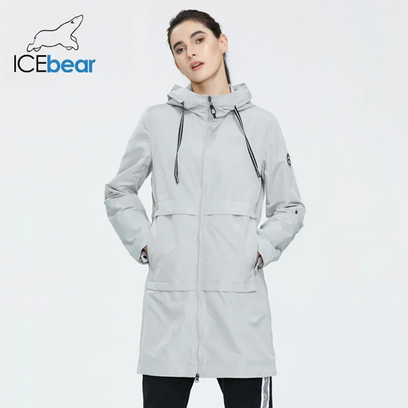 

ICEbear 2021 женская осенняя ветровка качественная женская куртка стильная повседневная женская одежда с капюшоном GWF20005I