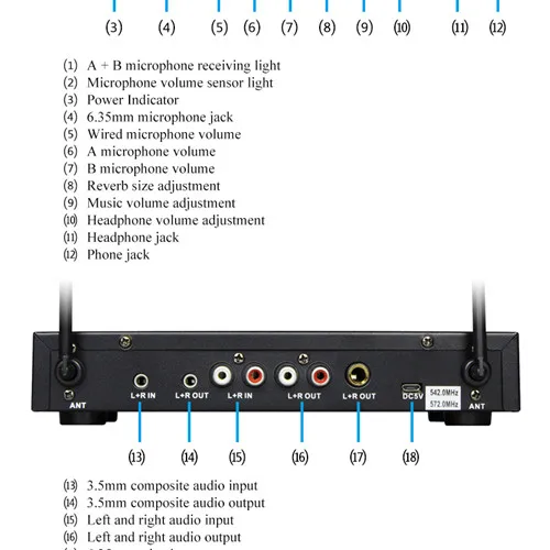 Портативный UHF Bluetooth беспроводной микрофон M6 с регулируемым басом реверберации микрофон для KTV Karaoka Система домашнего кинотеатра громкоговоритель