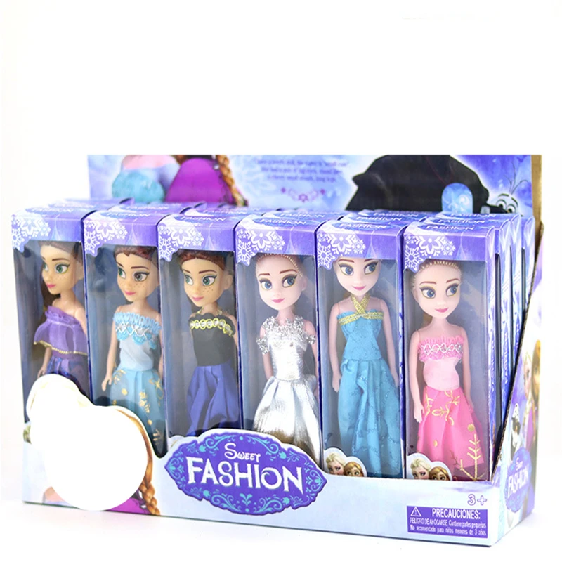 6 шт. Fever 2 Анна Эльза Высокое качество куклы с обувью красивая одежда Куклы
