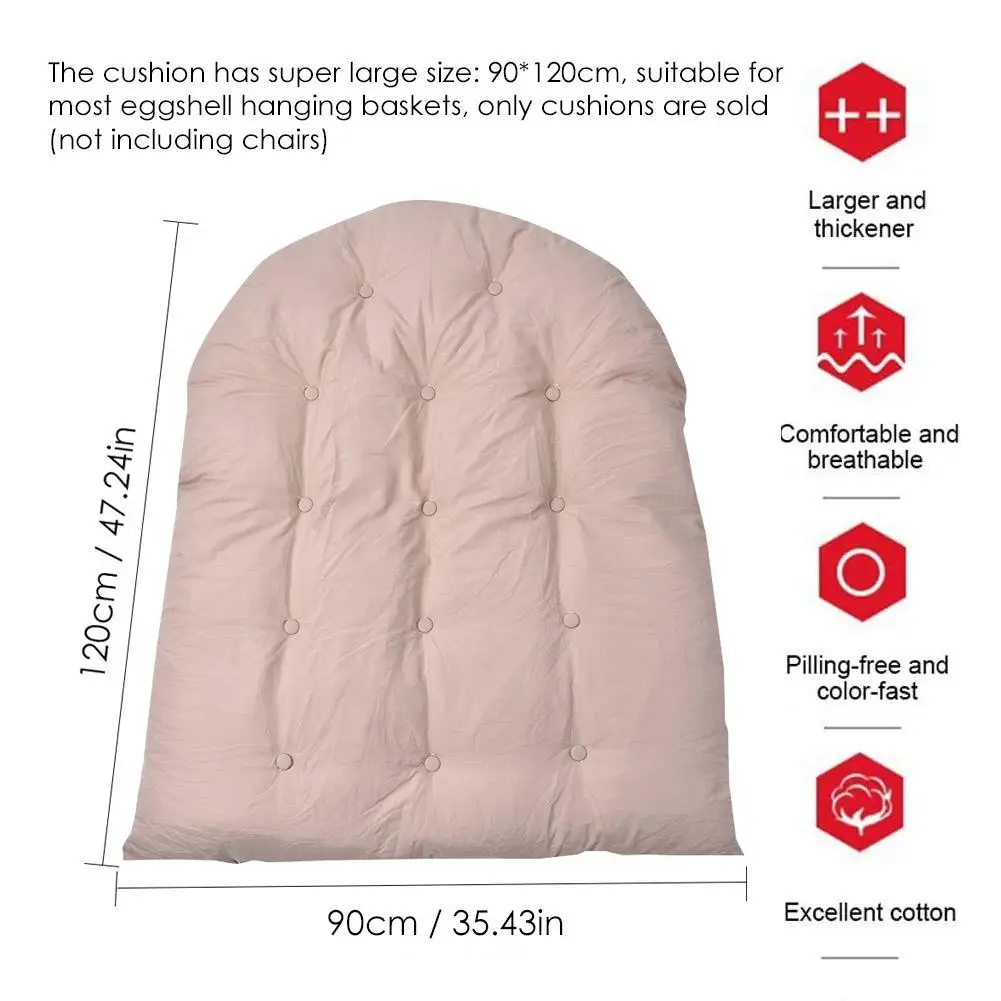 

Swing Hanging Basket Seat Cushion Thicken Hanging Egg Hammock Chair Cushion for Home Garden Rocking Chair Seat Cushion No Chair