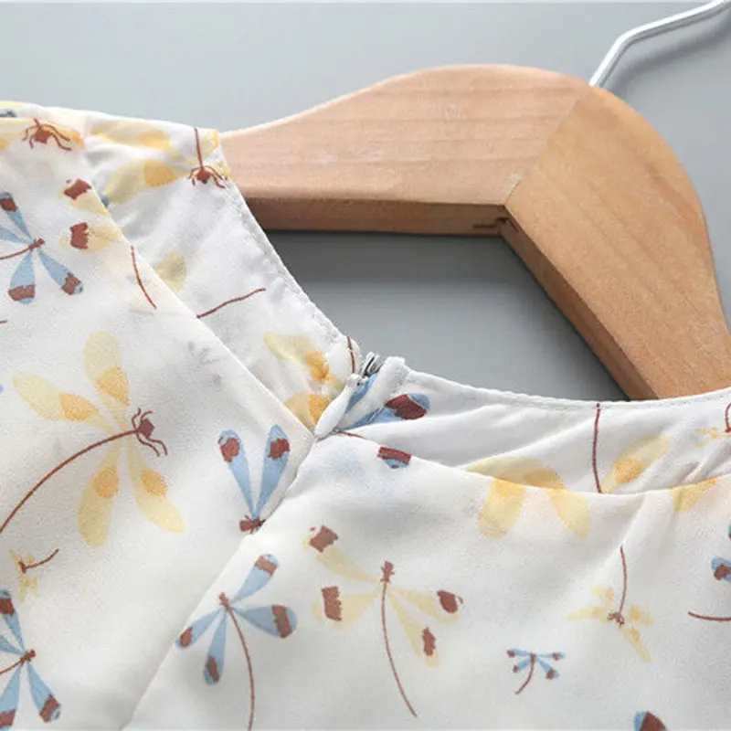 Летние платья Чонсам для маленьких девочек детское платье без рукавов шифоновые