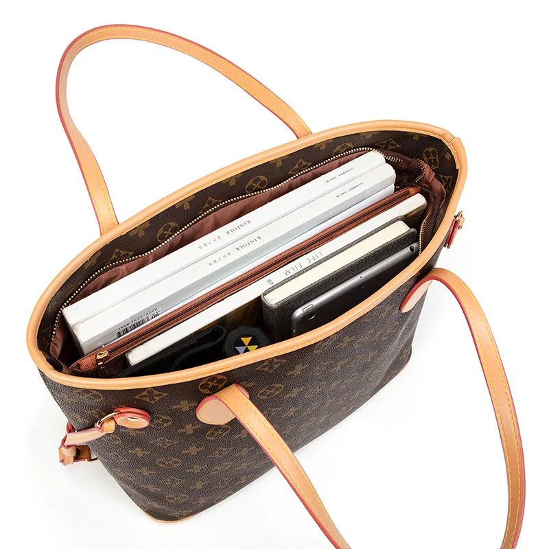 

2021 New Fashion Larger Capacity Vintage Printing Composite Bags for Women Ladies Designer Purses and Handbags Bolsos Para Mujer