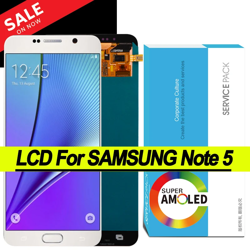 100% Оригинальный 5 7 &quotSuper Amoled дисплей для SAMSUNG Galaxy Note N920F полный ЖК-дисплей