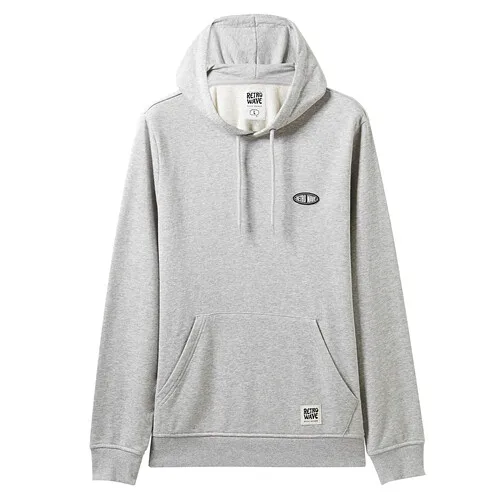 52Grey Giordano мужской свитшот кенгуру, с капюшоном из натурального хлопка,с небольшой вышивкой на груди - Цвет: 52Grey