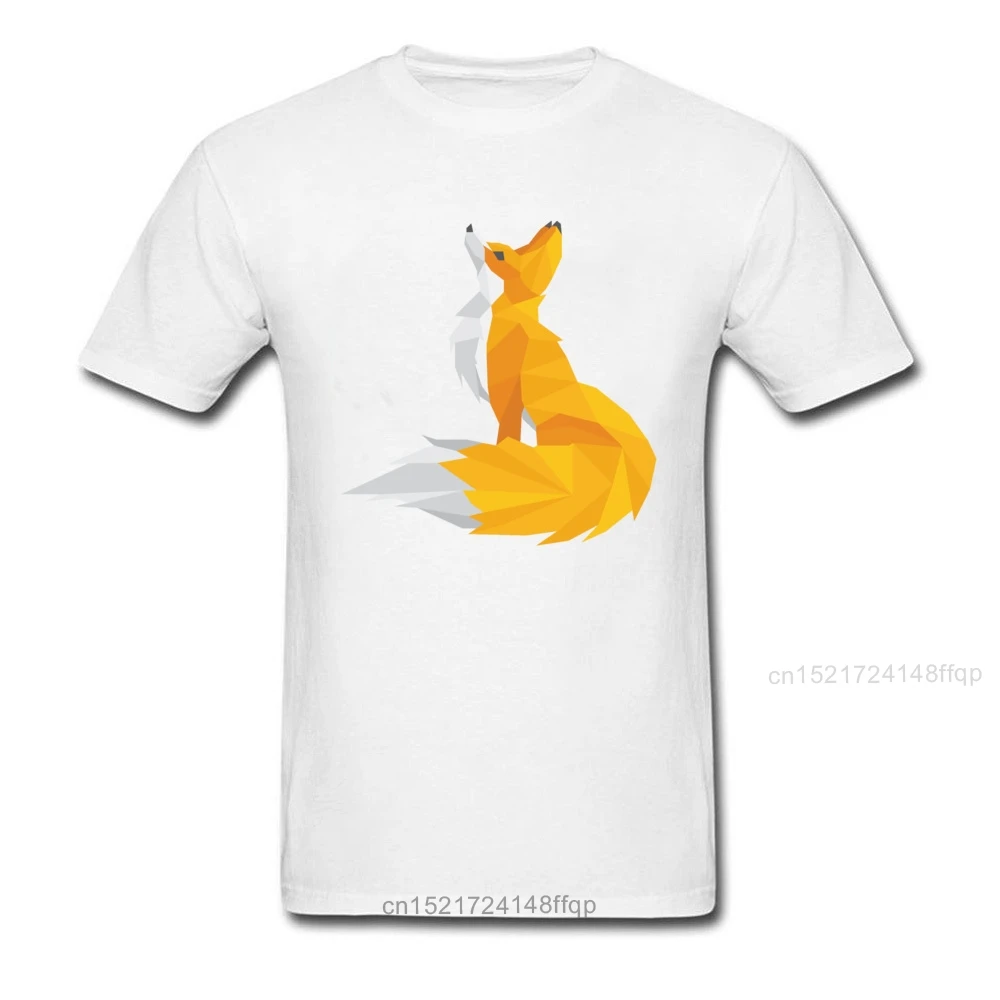 Мужская черная футболка с геометрическим рисунком лисы модная дизайнерская