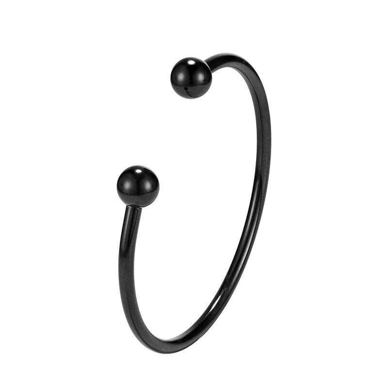 Браслет из нержавеющей стали Женский DIY Браслет Fit Браслет-талисман из бусинок - Окраска металла: black