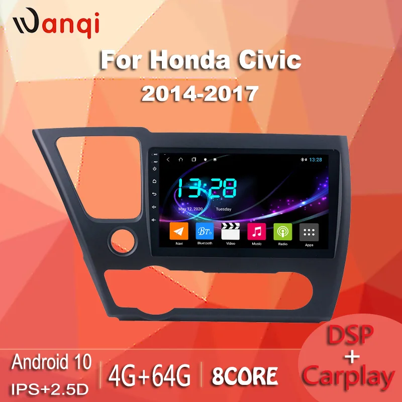 Автомобильный центральный мультимедийный плеер TS9 4 + 64 ГБ для Honda Civic 2014-2017