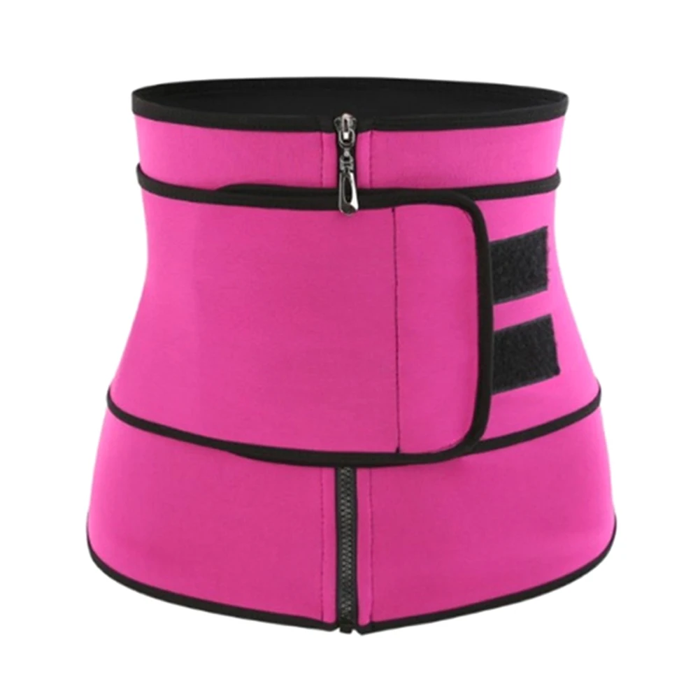 

Newly Unisex Waist Trainer Corset Women Men Body Shaping Zipper Abdomen Belt Sports Cinchers DO99