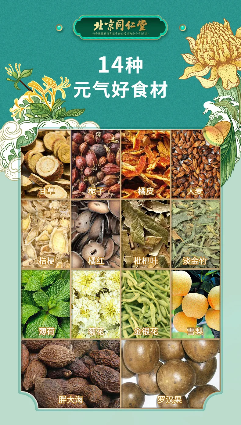 

120 g / boxes Beijing Tongrentang Semen Sterculiae Lychnophorae Sydney Pipa Tea