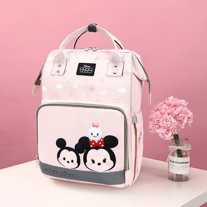 Disney Tsum Tsum Travel Diaper Bags For Baby Care Nappy Backpack Bag Mummy Large Capacity Bag Multi-function Waterproof Backpack