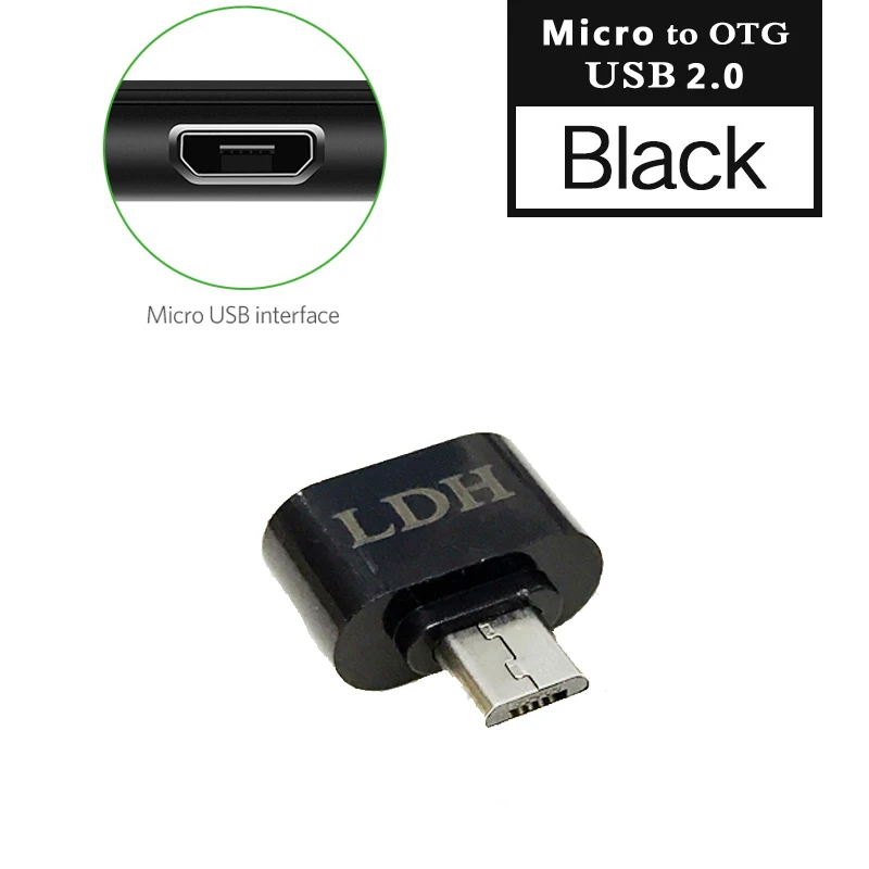 Micro Port OTG Black LDH USB-C type-C Женский к USB 3,0 type-A Мужской USB с золотым покрытием Тип C 3,1 Разъем конвертер PD адаптер для iPhone 11 pro max - Цвет: Micro Port OTG Black