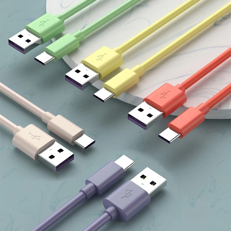 

5A USB Type C Cable For Huawei P30 P20 Samsung Redmi Mobile Phone Supercharge Fast Charging Type-C Kable USBC Charger Data Cords