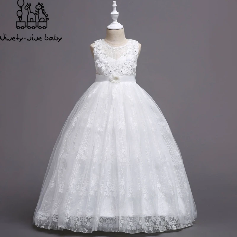 Платье принцессы с цветами для девочек платье-пачка подружки невесты детские