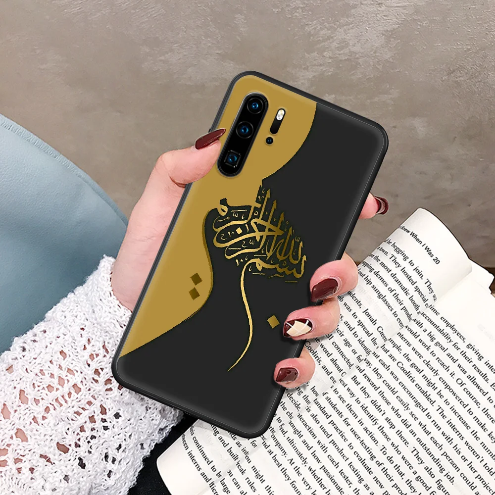 

Arab Muslim Islamic Case Funda Phone Case For Huawei P Mate Smart 10 20 30 40 Lite Z 2019 Pro black Cover Soft Etui Pretty Shell